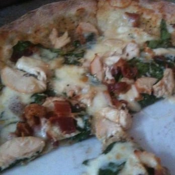 When Pigs Fly Pizzeria - Chicken and bacon pizza!  YUM!!!!!!! - Pizza Near Me - Kittery, Maine