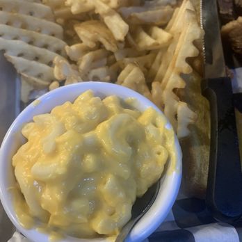 Murky Waters Blues & BBQ - Waffle Fries Macaroni and Cheese - Barbeque Near Me - Ocean Springs, Mississippi Murky Waters Blues & BBQ - Waffle Fries Macaroni and Cheese - Barbeque Near Me - Ocean Springs, Mississippi