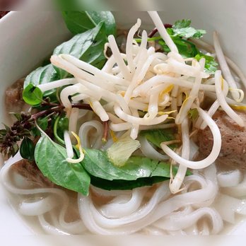 Tú Lan - 7. Hanoi Style (B) Beef or (C) Chicken Noodle Soup, Contains raw beef. Photo is the beef version. - Vietnamese Near Me - San Francisco, California