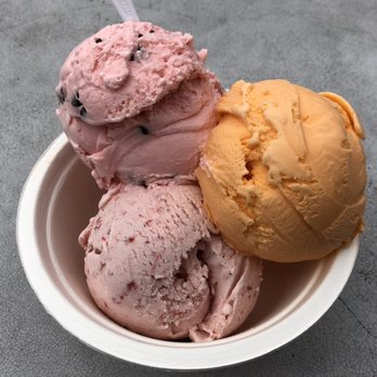 Hurry Back Ice Cream - Strawberry, orange blossom, and I can't remember the third one - Food Trucks Near Me - Portland, Oregon Hurry Back Ice Cream - Strawberry, orange blossom, and I can't remember the third one - Food Trucks Near Me - Portland, Oregon