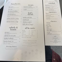 Food and drink menus Food and drink menus