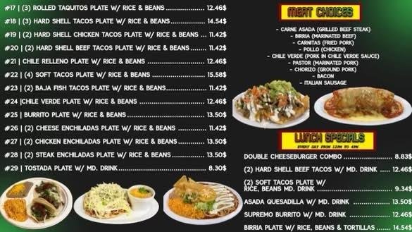 Menu photo 7 Guadalajaras Taco Shop Yucaipa, CA