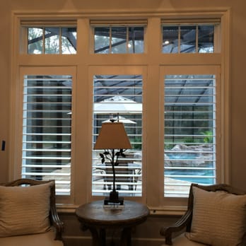 Ron's Window Coverings - Norman Wood Shutters, 4.5" Louvers, Clearview. Clean look - Shutters Near Me Ron's Window Coverings - Norman Wood Shutters, 4.5" Louvers, Clearview. Clean look - Shutters Near Me