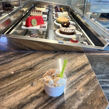 Botolino Gelato Artigianale - This is a mixed medium cup with pastries behind - Gelato Near Me - Dallas, Texas