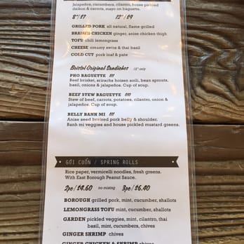 East Borough - Menu as of 10/2015 - Vietnamese Near Me - Costa Mesa, California East Borough - Menu as of 10/2015 - Vietnamese Near Me - Costa Mesa, California