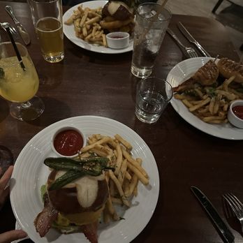 Pinstripes - Good service and amazing food we order Cowboy Burger and Spicy Crispy Chicken Sandwich - Bowling Near Me - San Mateo, California Pinstripes - Good service and amazing food we order Cowboy Burger and Spicy Crispy Chicken Sandwich - Bowling Near Me - San Mateo, California