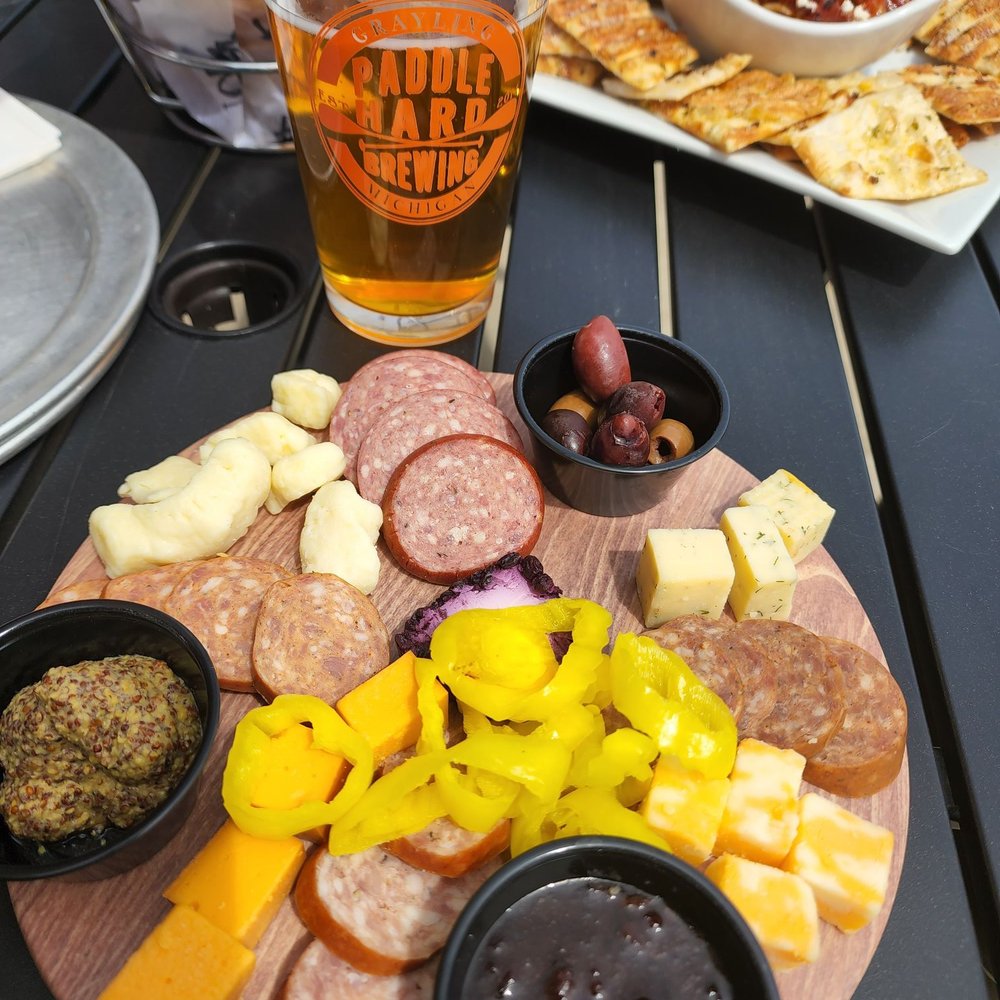Paddle Hard Brewing - Charcuterie board, the burbon jam is delicious! - Breweries Near Me - Grayling, Michigan