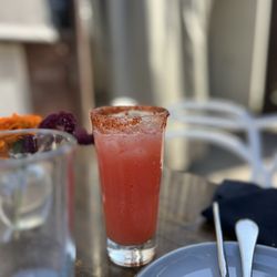 Colibri Mexican Bistro - Aqua Fresca flavor today is watermelon. Very tasty by adding a rimmed of salt and spice. You need to request that