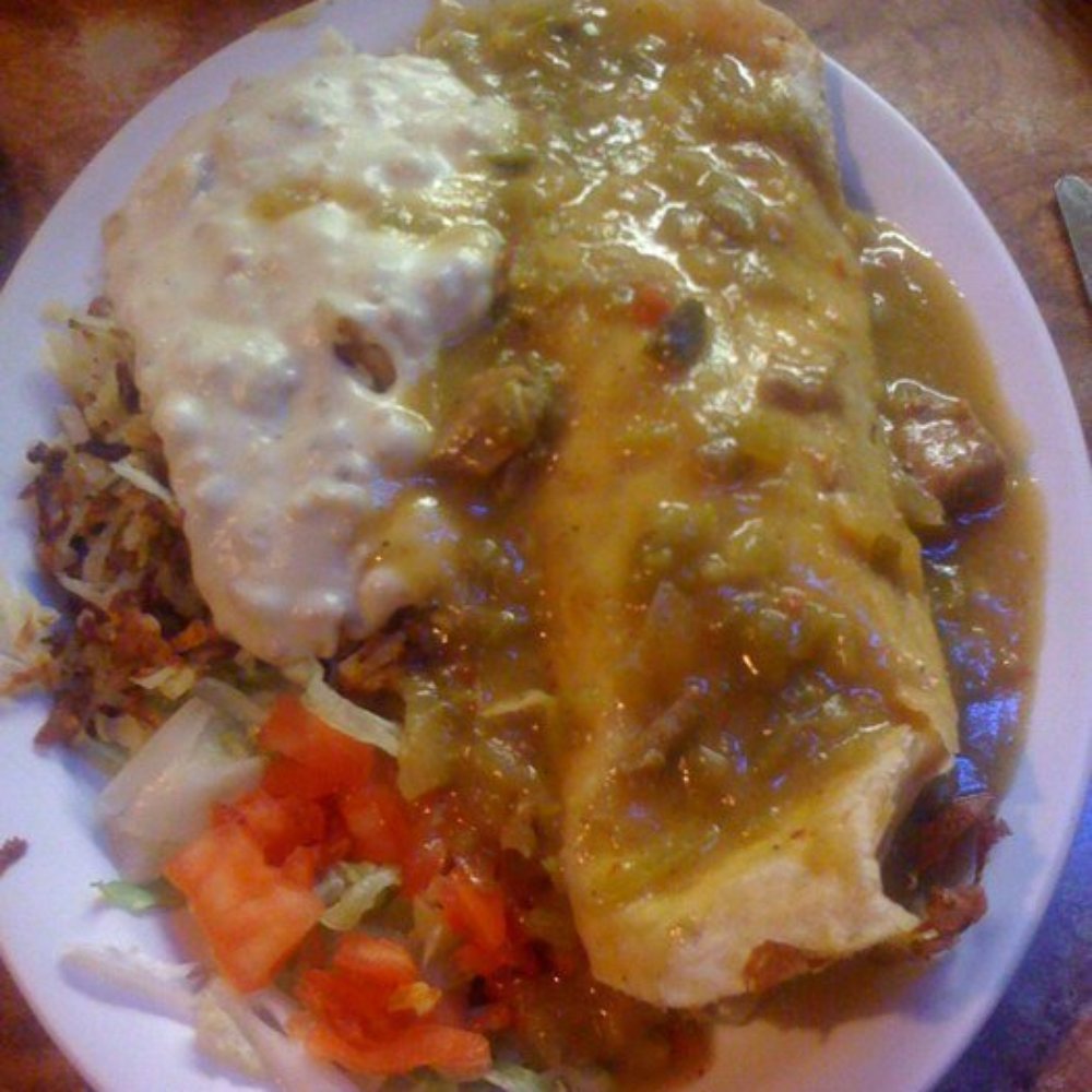 Luxury Diner - Signature Sante Fe breakfast burrito. Very very good!! - Diners Near Me - Cheyenne, Wyoming Luxury Diner - Signature Sante Fe breakfast burrito. Very very good!! - Diners Near Me - Cheyenne, Wyoming