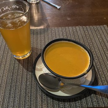 Thyme2 - Smoked tomato bisque. Unique flavor and very good! - New American Near Me - Medina, Ohio