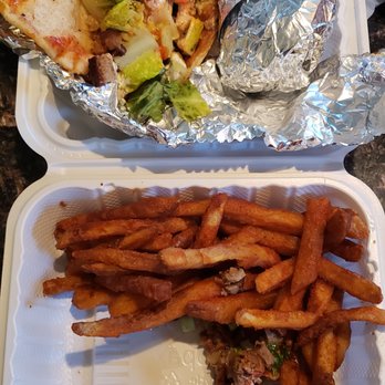 ZiZa Kabob - Lamb "gryo" pita with fries - Mediterranean Near Me - Jessup, Maryland ZiZa Kabob - Lamb "gryo" pita with fries - Mediterranean Near Me - Jessup, Maryland