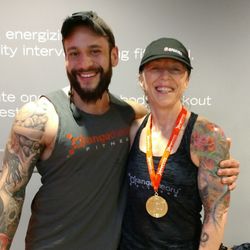Orangetheory Fitness Bedminster - My ultra-marathon first place picture with Jonathan