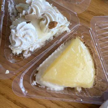 Marie Callender's - Our lunch included side of pie we got it to go. My favorite Banana Cream Slice and cheese cake Lemon Cream Cheese Slice - American Near Me - Camarillo, California