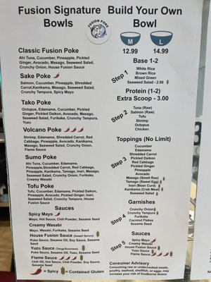 Menu photo 3 Fusion Poke Milwaukee, WI