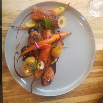 Ok Omens - Roasted carrots with black garlic hoisin ($9) - Wine Bars Near Me - Portland, Oregon