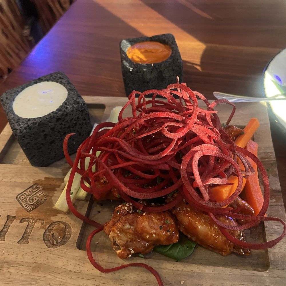 Mito - Wings and garnishing super yummy - Latin American Near Me - Roseville, Minnesota Mito - Wings and garnishing super yummy - Latin American Near Me - Roseville, Minnesota