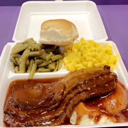 David's Tiger Express - Sliced roast beef and gravy plate
