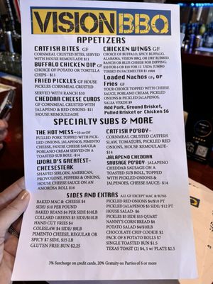 Menu photo 1 Vision BBQ Charlottesville, VA