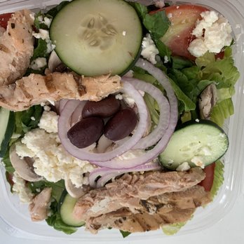 Green Cuisine - Greek salad with salmon - Sandwiches Near Me - Stone Harbor, New Jersey Green Cuisine - Greek salad with salmon - Sandwiches Near Me - Stone Harbor, New Jersey