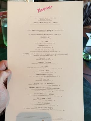 Menu photo 3 Paradisaea San Diego, CA