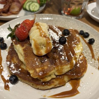 Truva - Caramelized Apple Walnut Pancakes - Mediterranean Near Me - San Diego, California Truva - Caramelized Apple Walnut Pancakes - Mediterranean Near Me - San Diego, California