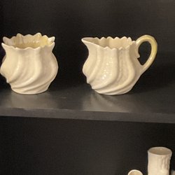 As Tyme Goes by - Belleek cream & sugar