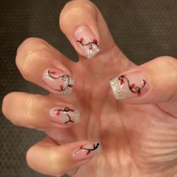 Soleil Nail Spa - Christmas light nails!