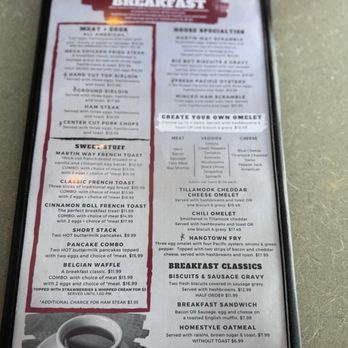 Martin Way Diner - Menu - Breakfast & Brunch Near Me - Olympia, Washington Martin Way Diner - Menu - Breakfast & Brunch Near Me - Olympia, Washington