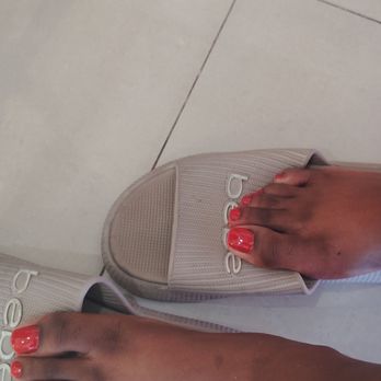 Solar Nails - Finish product she received the $50 stone pedicure - Nail Salons Near Me - Marrero, Louisiana