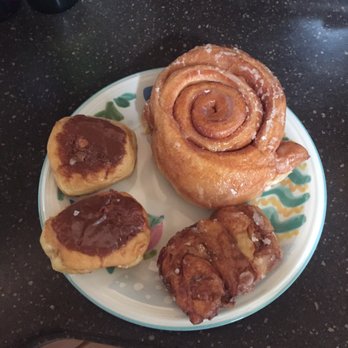 Park Bakery - 2 Boston Creme, Cinnamon Roll (glazed) and Apple Fritter (glazed) - $8.50 - Bakeries Near Me - Seaside Park, New Jersey
