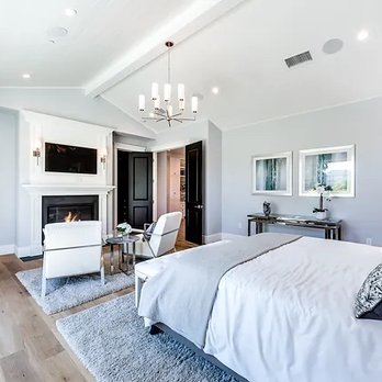 Future Home Builders - Newly built in San Jose. Bedroom with fireplace. - Home Developers Near Me - Reseda, California