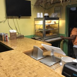 Caribbean Sunshine Bakery - Counter top, you can see the patties in the back