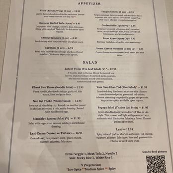 Mandalay Kitchen - Menu - Thai Near Me - Saint Paul, Minnesota