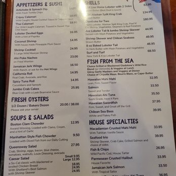Gladstone's - Gladstones regular menu - Seafood Near Me - Long Beach, California