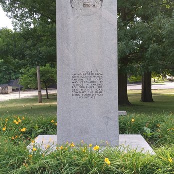 Glad Tours - The R E Olds obelisk - Bus Tours Near Me