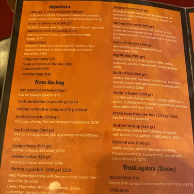 Menu photo 3 El Brujo Vallarta Puerto Vallarta, JAL