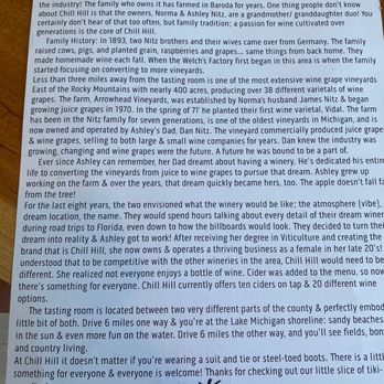 Chill Hill Winery - Their story - Cideries Near Me - Baroda, Michigan
