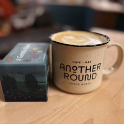 Another Round - Smoked vanilla bean latte and one of the many games available