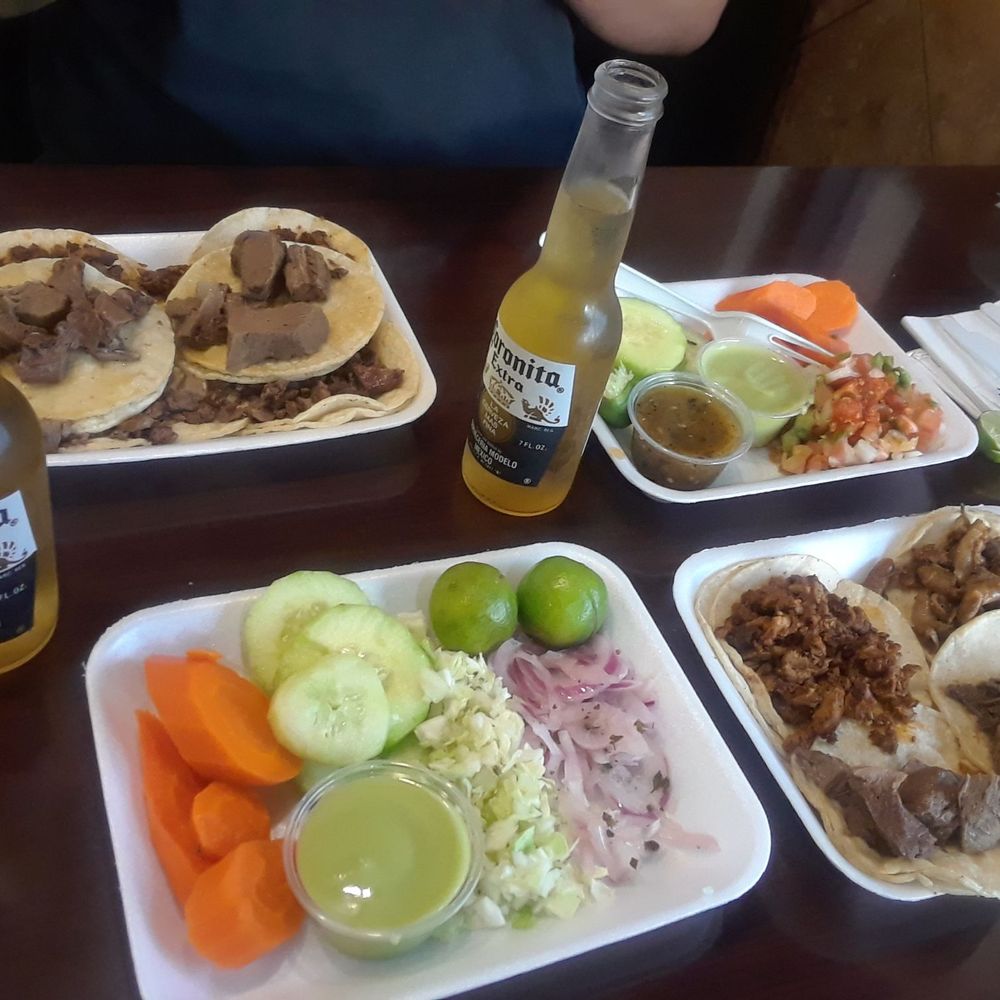 Tacarbon - We tried some different tacos. Cabeza, Lengua, Tripas, Pastor and Carne Asada. It was all good! And of course beer! - Mexican Near Me - Phoenix, Arizona Tacarbon - We tried some different tacos. Cabeza, Lengua, Tripas, Pastor and Carne Asada. It was all good! And of course beer! - Mexican Near Me - Phoenix, Arizona