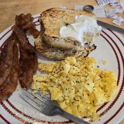 Bagel Central - Bacon & eggs with an epic everything bagel