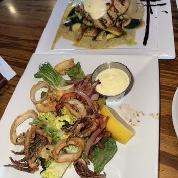 Twigs Bistro and Martini Bar - Calamari and Pesto Margherita Chicken - Bars Near Me - Kennewick, Washington Twigs Bistro and Martini Bar - Calamari and Pesto Margherita Chicken - Bars Near Me - Kennewick, Washington