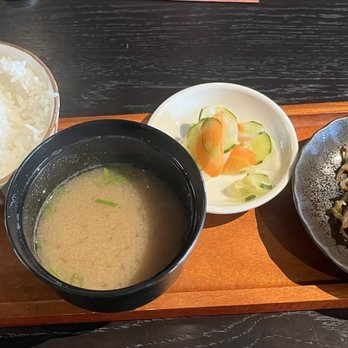 Little Plum - Rice, tsukemono, moyashi, and miso soup - Asian Fusion Near Me - Honolulu, Hawaii