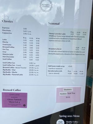 Menu photo 3 Olympia Coffee Olympia, WA