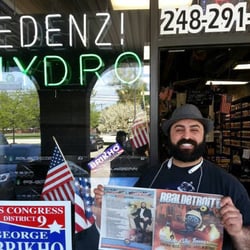 Edenz Hydro and Garden Superstore - George Brikho, owner of Edenz Hydro, standing in front of the Madison Heights location
