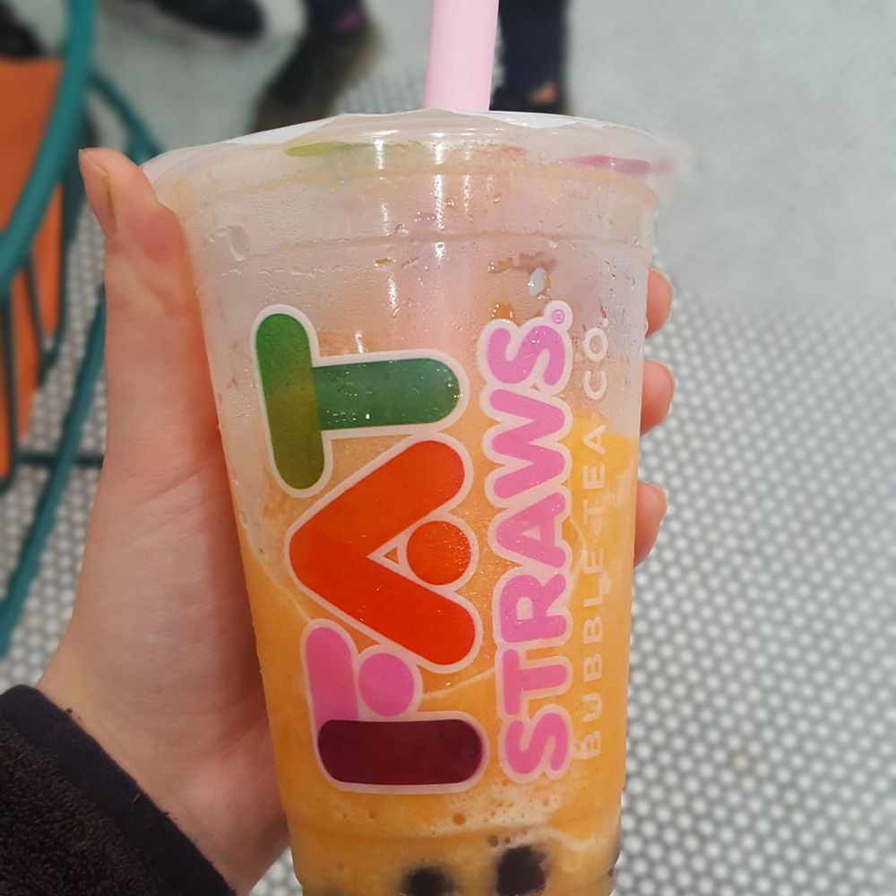 Fat Straws - Island passion smoothie w/ tapioca bubbles - Coffee & Tea Near Me - Plano, Texas Fat Straws - Island passion smoothie w/ tapioca bubbles - Coffee & Tea Near Me - Plano, Texas