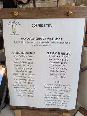 Menu photo 8 Origin Lab Coffee & Matcha San Francisco, CA Menu photo 8 Origin Lab Coffee & Matcha San Francisco, CA
