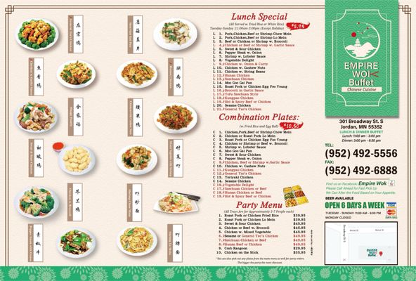 Menu photo 1 Empire Wok Jordan, MN