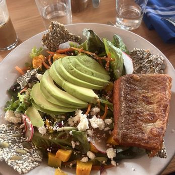 Café No Sé - Salad with Salmon - Cafes Near Me - Austin, Texas