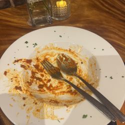 Our picky youngest daughters spaghetti bolognese a she finished it.