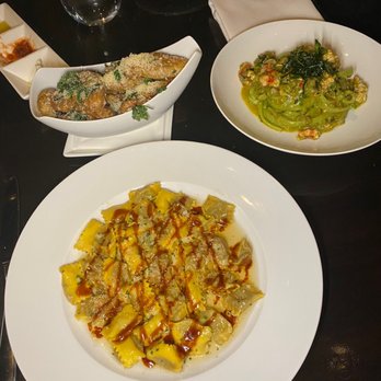 Scarpetta - Short Rib & Bone Marrow Agnolotti Picci Pasta Crispy Fingerling Potatoes - Italian Near Me - Las Vegas, Nevada